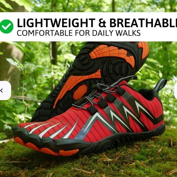 HIKE Barefoot Barekick Explorer Healthy&NonSlip Shoes(Unisex)size8.5 Blk/Red Nwt - Picture 2 of 11